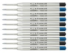 Parker Original Ink Pen Refills G2 Ballpoint Pens 1.0 mm Medium Blue,Black Refil