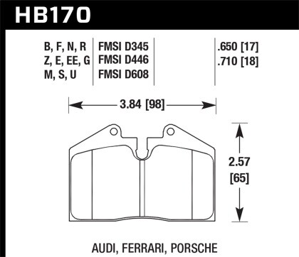 Hawk HPS Brake Pads Rear Ferrari 348 512 GTS Porsche 911 928 944 968 (993) (964)
