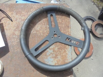 Steering Wheel KING 15'' Dia FLAT BIG TUBE MIDGET ASCS IMCA WISSOTA K&N USAC WOO