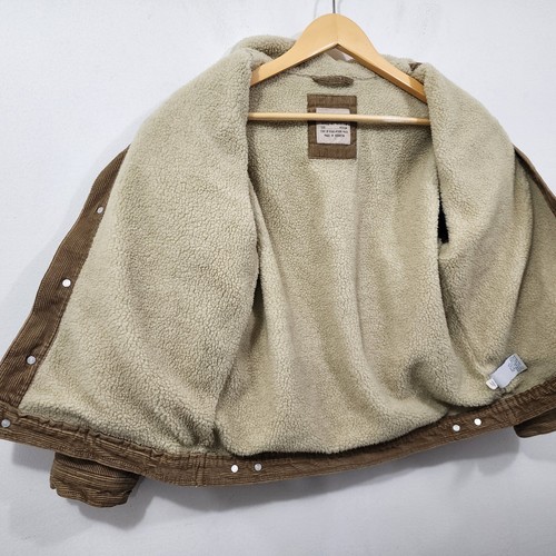 Vintage Old Navy Corduroy Trucker Jacket Tan Fleece Sherpa Lined Kids Size M - Picture 15 of 19