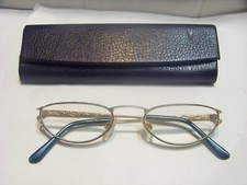 Beautiful Marchon Tres Jolie eyeglasses 20 Autumn blue 135 gold glasses in case