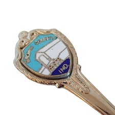 Vintage Souvenir Spoon US Collectible BROWN COUNTY Indiana State 3.25"
