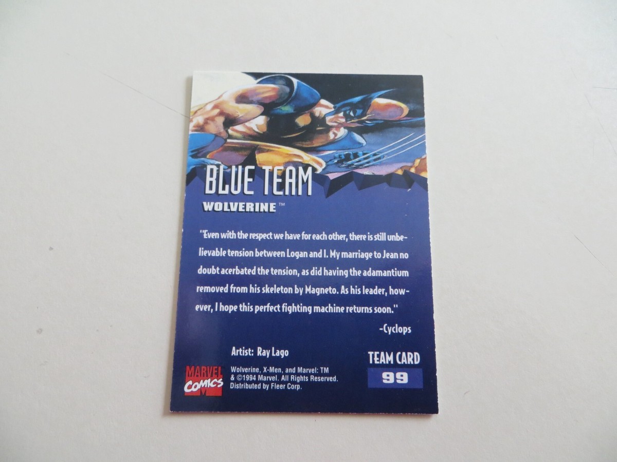 MARVEL '95 FLEER ULTRA X-MEN BLUE TEAM WOLVERINE CARD SIGNED RAY