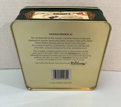 Hershey's Pure Milk Chocolate Vintage Edition #5 1920 Design | eBay