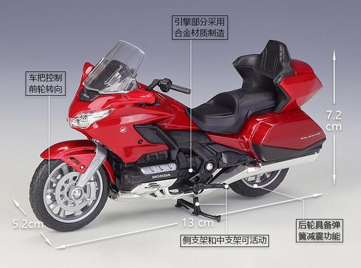 1:18 Welly Honda Gold Wing Motorcycle Bike Model New in Box