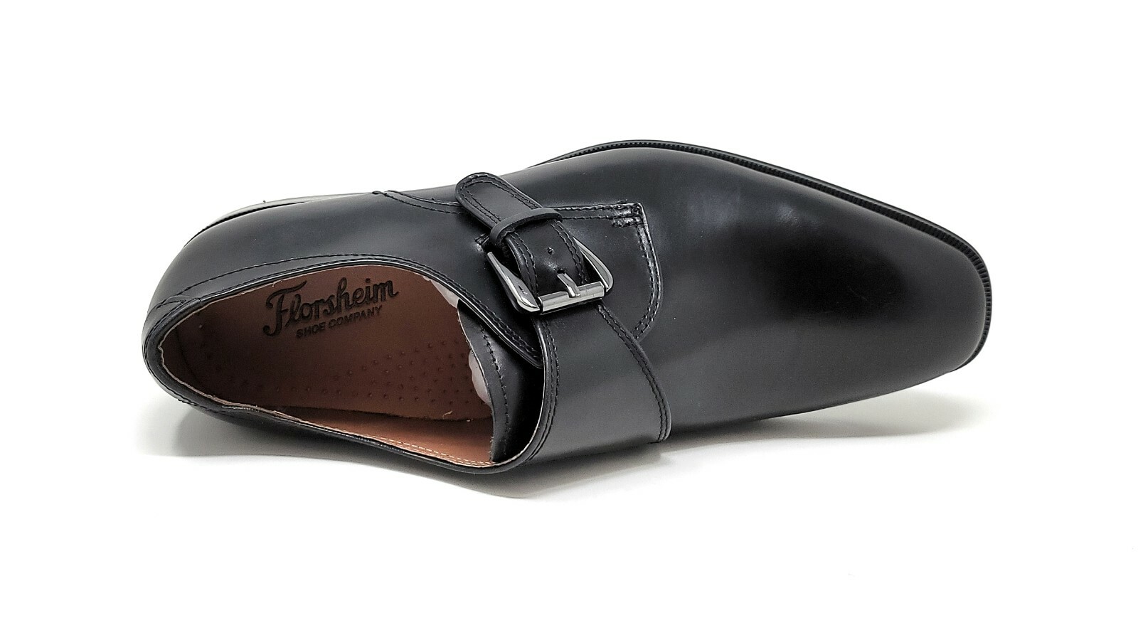 Florsheim Belfast Plain Toe Monk Strap 10.5 Men's Black