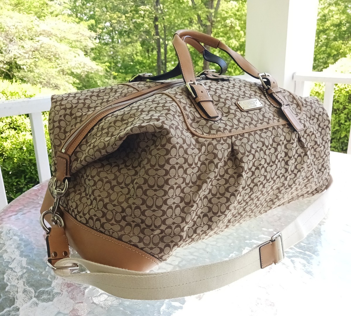 Coach F77154 Vintage XL Signature C Canvas w/Vachetta