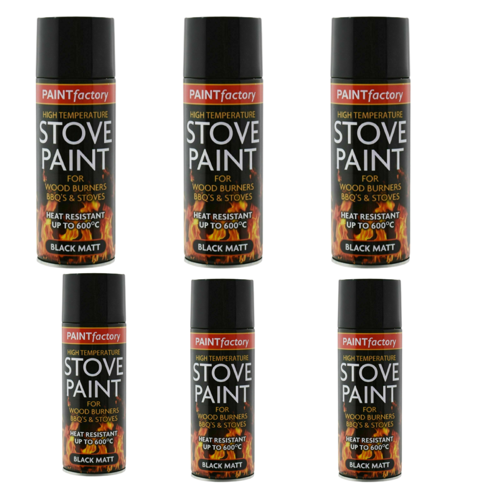400ml High Temp Black Stove Spray Paint Suitable Wood Burners Stoves
