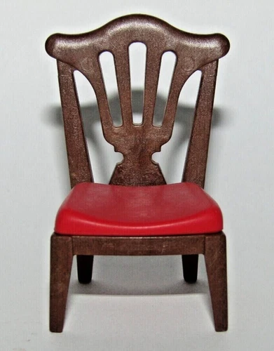 Playmobil Dollhouse Fancy Brown Red Vintage Dining Room Chair Furniture Seat C21
