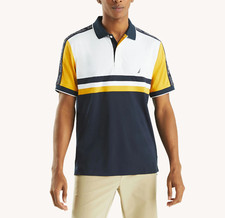 Nautica Men's Navtech Soft-Touch Colorblock Classic Fit Moist-Wicking Polo Shirt