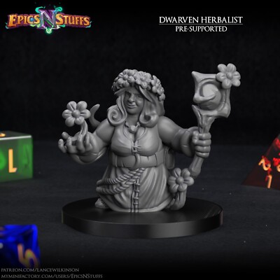 Dwarven Herbalist by Epics N Stuffs | D&D | DnD | Print on Demand