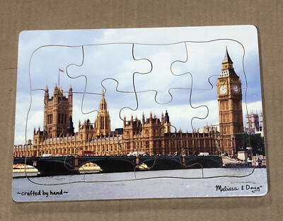 Melissa & Doug Wooden World Landmark Puzzle Big Ben 12 Piece