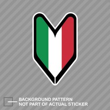Italian Driver Badge Sticker Decal Vinyl Wakaba Leaf Soshinoya Italy Ita It