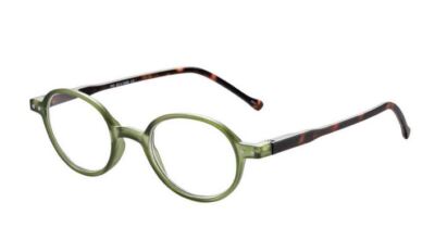 Zeitlose Lesebrille GREEN LINE PURE aus recycelten Material in Grün / Havanna