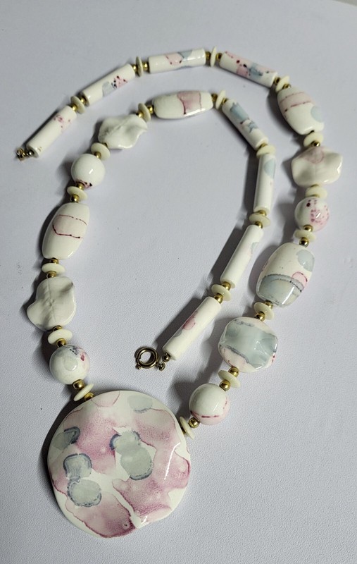 Vintage Painted Ceramic goldtone  Japan 31"