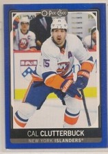CAL CLUTTERBUCK ~ 2021-22 O-Pee-Chee BLUE BORDER #95 ~ New York Islanders ~ SP