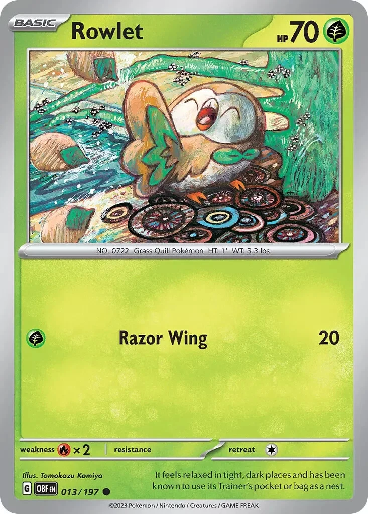 Rowlet 013/197 SV03: Obsidian Flames for sale | eBay