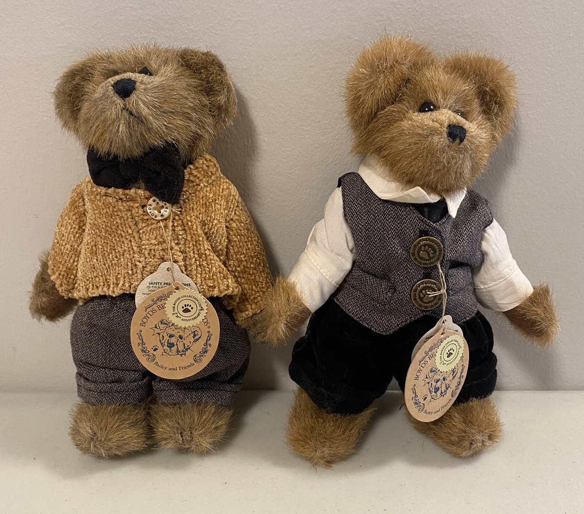 Plush Boyds Bears 1999 Bailey And Friends Edmund T Bear & Matthew