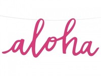 Banner Aloha, Hawaii - 19 X 47 Cm