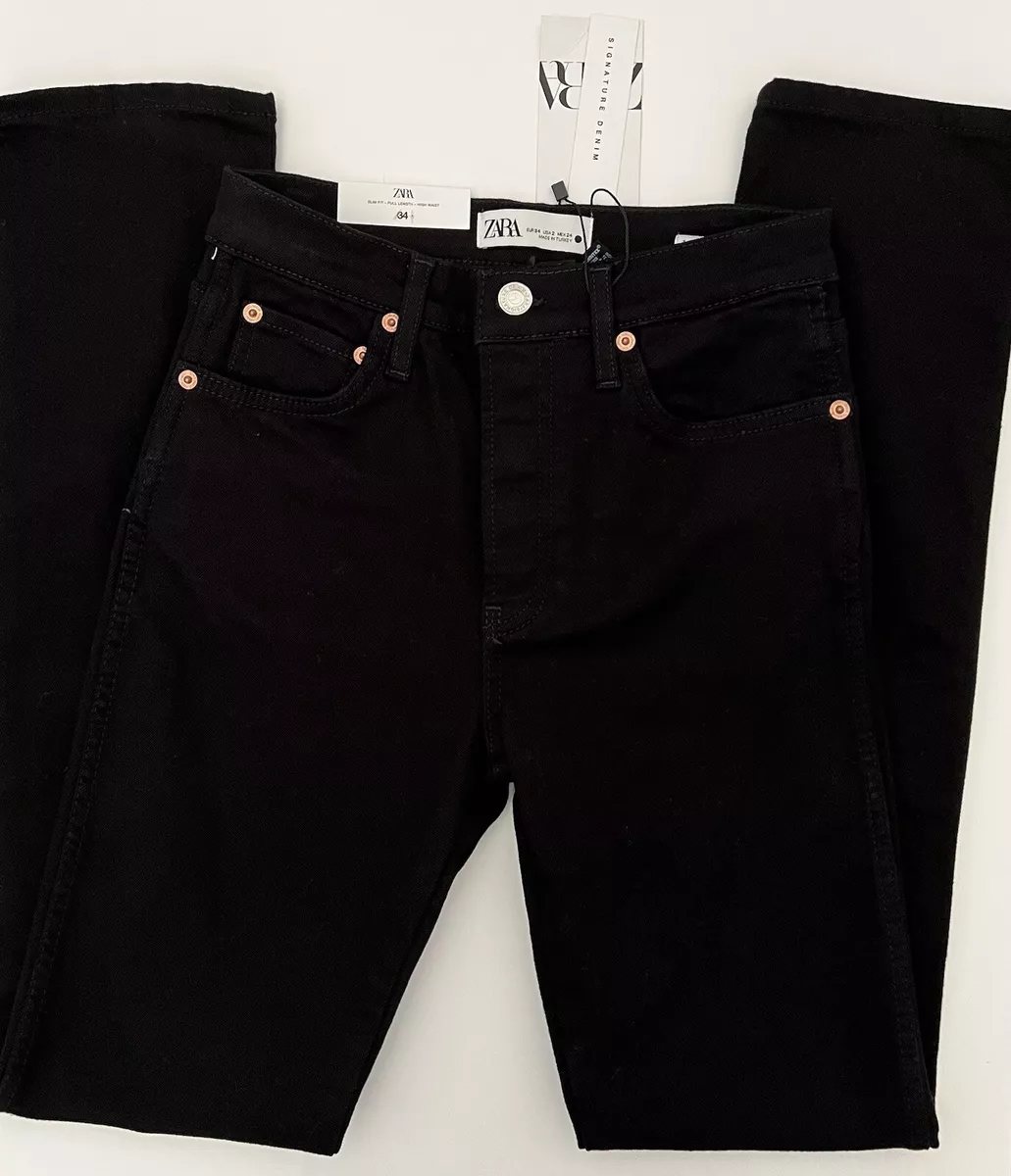 ZARA ZW THE SLIM FULL LENGTH JEANS black Size 26 US 2