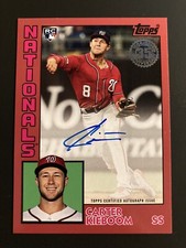 Carter Kieboom 2019 Topps 1984 RC Red Auto /25 Rookie Nationals / LA Angels