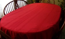Red Tablecloth 60x118 - Perfect for Large Gatherings - Easy Care Fabric