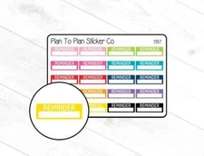 1357~~Reminder Boxes Planner Stickers.