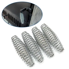 4PCS Stainless Steel Spring Handle For BBQ Smoker Grill Pit Wood Furnace Stove