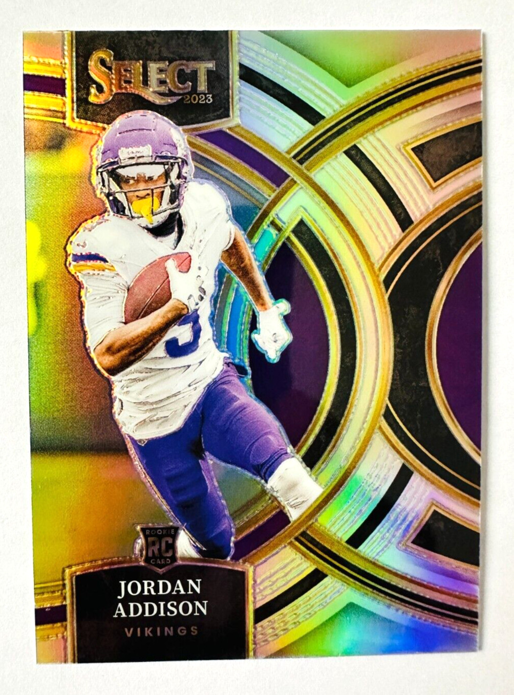 2023 Panini Select Jordan Addison SILVER Prizm RC #194 Premier Vikings Rookie!