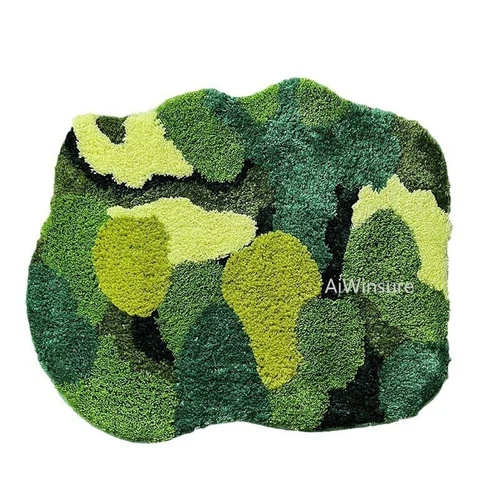 Moss Shag Area Rug for Bedroom Living Room Floor Mats Non-slip Thick Washable - Picture 18 of 44