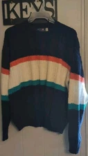 Mark Alexander Men's Striped Sweater Large