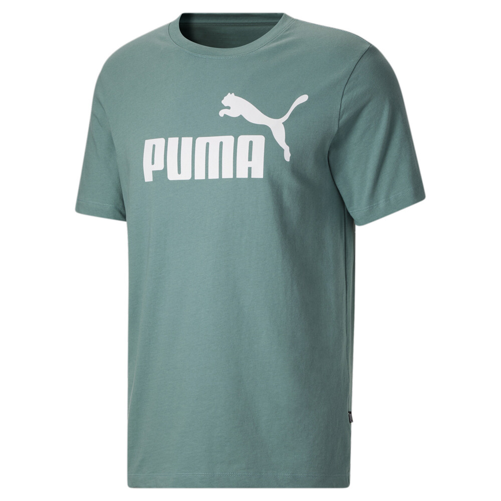 Puma Essentials Logo Crew Neck Short Sleeve T-Shirt Mens Grey Casual Tops 678776