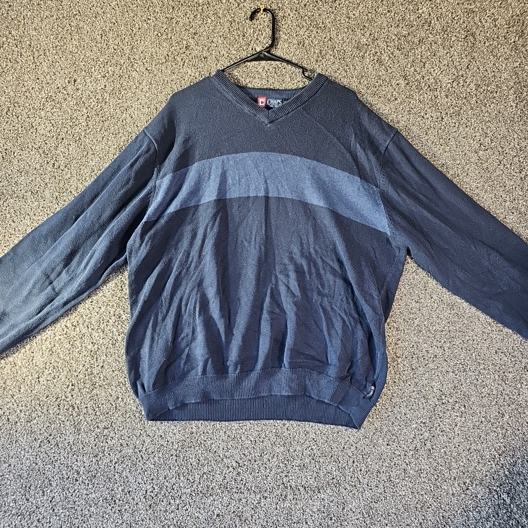 Vtg Chaps Knit Sweater Pullover Mens Xxl V Neck 90s