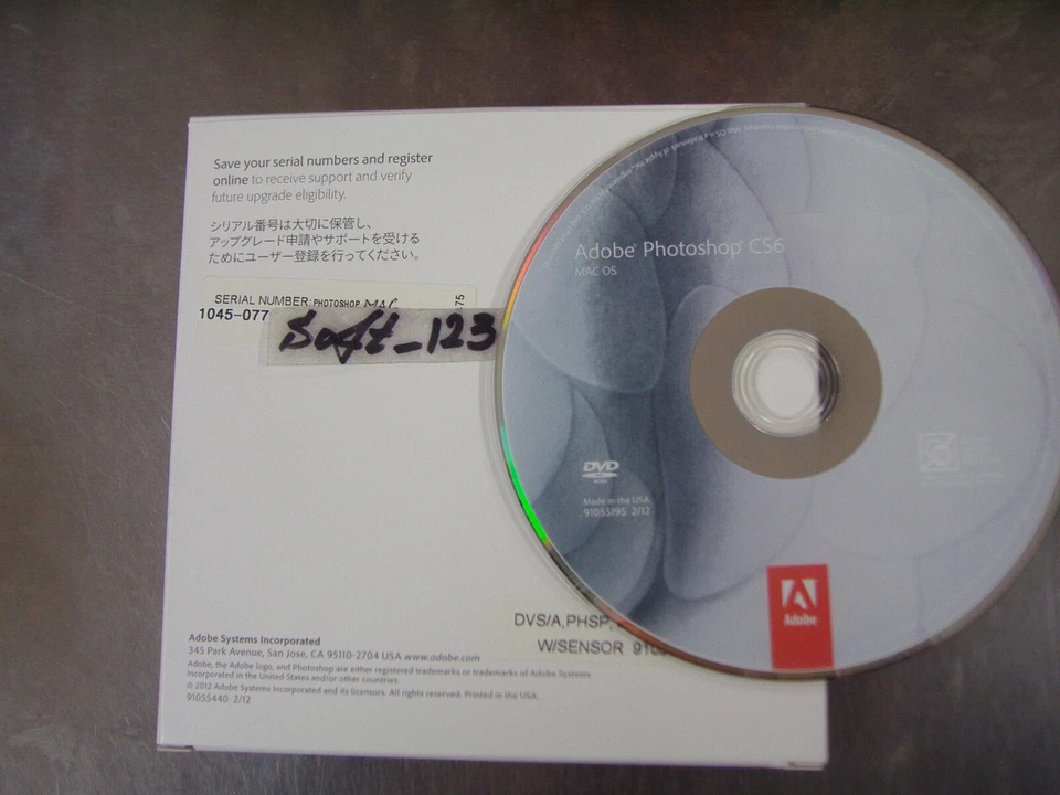 Adobe Photoshop CS6 for MAC Full Retail Version DVD w/Serial Number - Image 3 of 4
