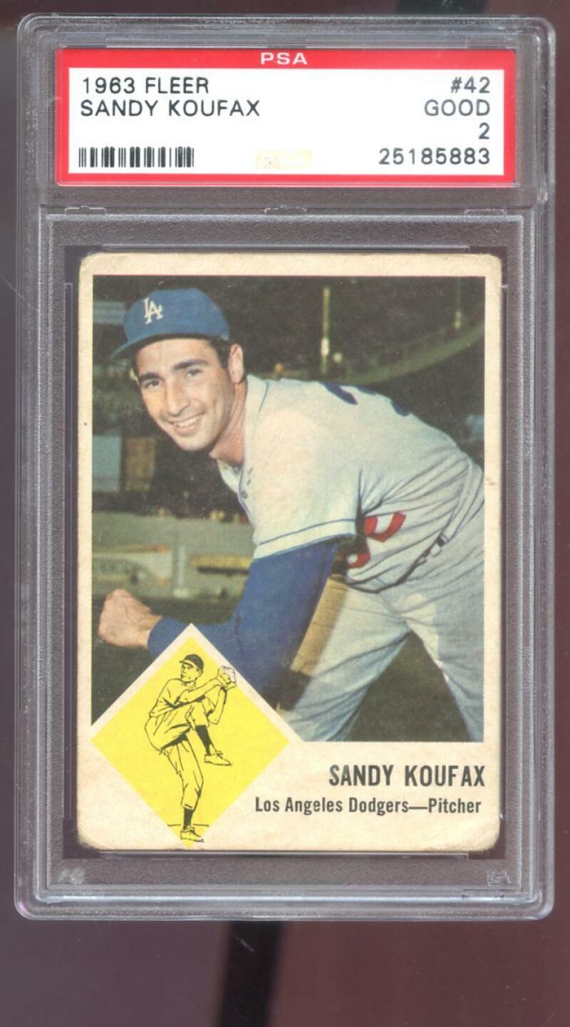 1963 Fleer #42 Sandy Koufax PSA 2 Graded Baseball Card MLB Los Angeles  Dodgers | eBay