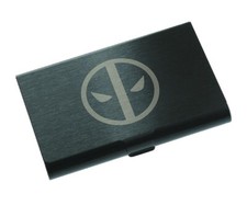 Deadpool Symbol Slim Stainless Steel Business Men Credit Card Holder Wallet