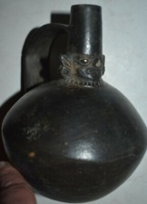 ORIG $399. PRE COLUMBIAN CHIMU STIRRUP BOWL FIGURE 8" PROVENANCE