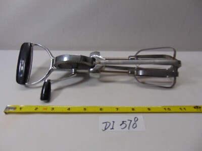 Vtg EKCO BEST Egg Beater Hand Held Crank Mixer Stainless Steel - USA