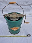 Antique White Mountain Hand Crank Ice Cream Freezer 4 Qt Turquoise