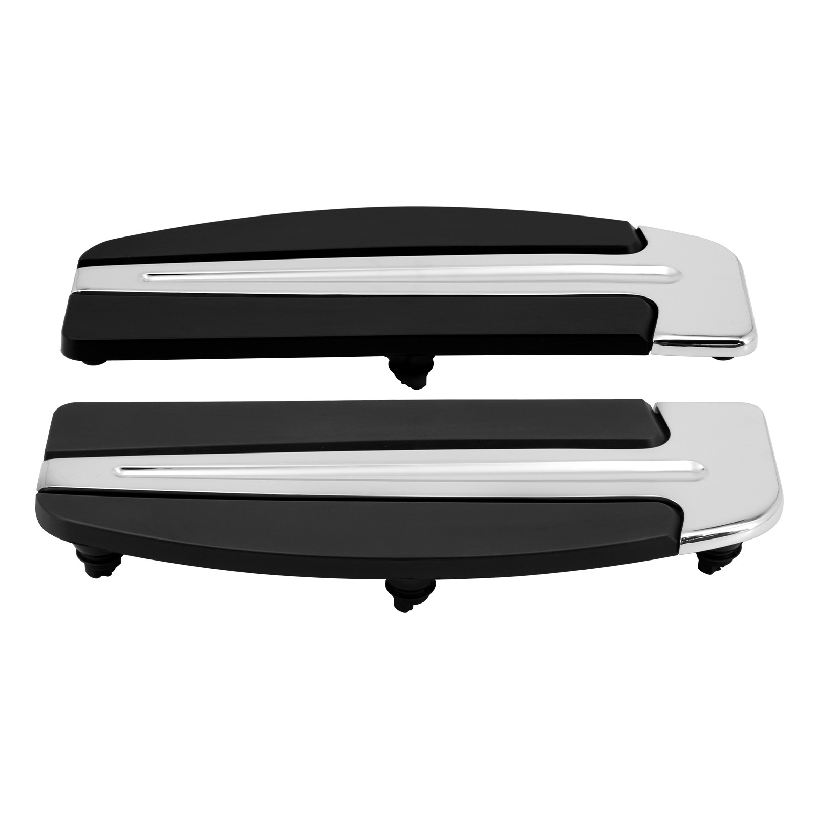 Chrome Driver Floorboard Footboard Inserts For Harley 1986-2017 Softail Fat Boy
