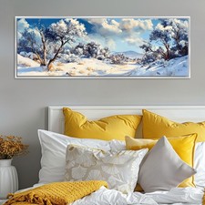 Winter Desert Canvas Panoramic Snow Covered Gallery Wrap Extra Large