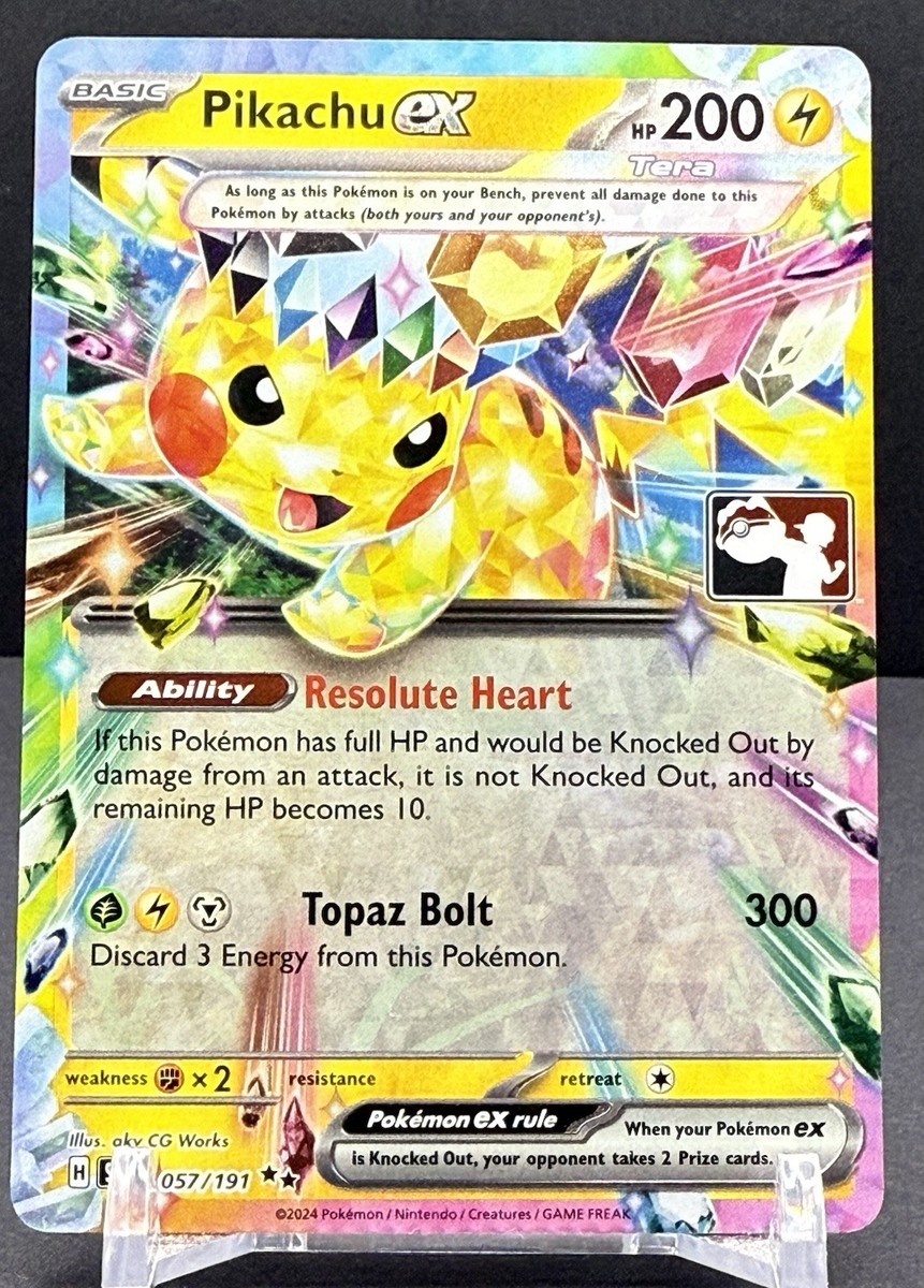 Pokemon TCG - Pikachu ex 057/191 NM - Stamped Prize Pack Series 7