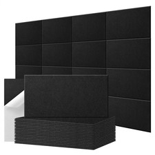 16 Pack Acoustic Panels Self-adhesive Studio Noise Soundproofing Wall Tiles