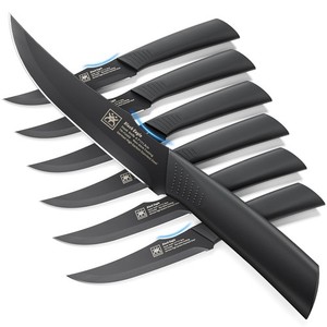 Steak Knives Set of 6, 4.7 Inch Dishwasher Safe Non-Serrated Table Knives, Ul...