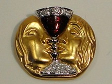 Salvador Dalì Tristano e Isotta Spilla Pozione Amore Vintage 2001 Dalì Joies