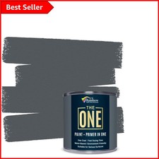 All-in-One Dark Grey Matt Paint & Primer - 250ml | Fast Drying & Eco-Friendly