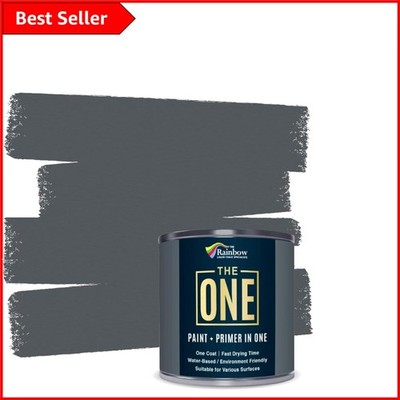 All-in-One Dunkelgrau Matt Lack & Grundierung - 250ml | Schnelltrocknend & Umweltfreundlich
