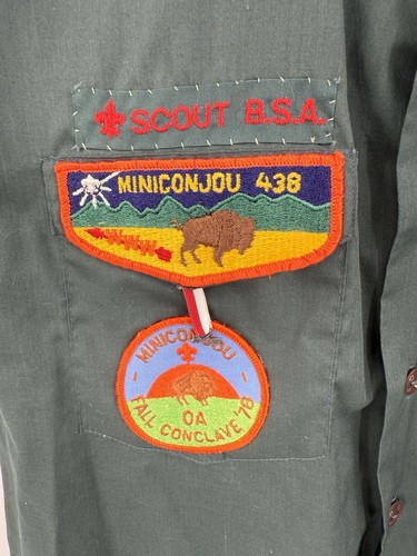 Vintage Boy Scouts of America Men’s Medium Uniform Shirt Cotton Blend USA Made - Picture 4 of 9