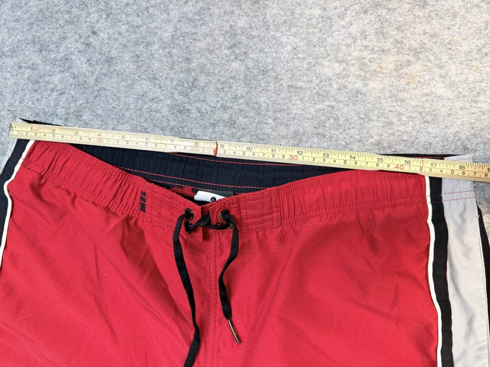 Nike Swim Trunks Shorts Men’s Size L Red Spellout thumbnail 7