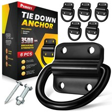 6pcs Heavy Duty Steel D Rings Tie Down Anchors Ultra Durable 3500 Pound Break
